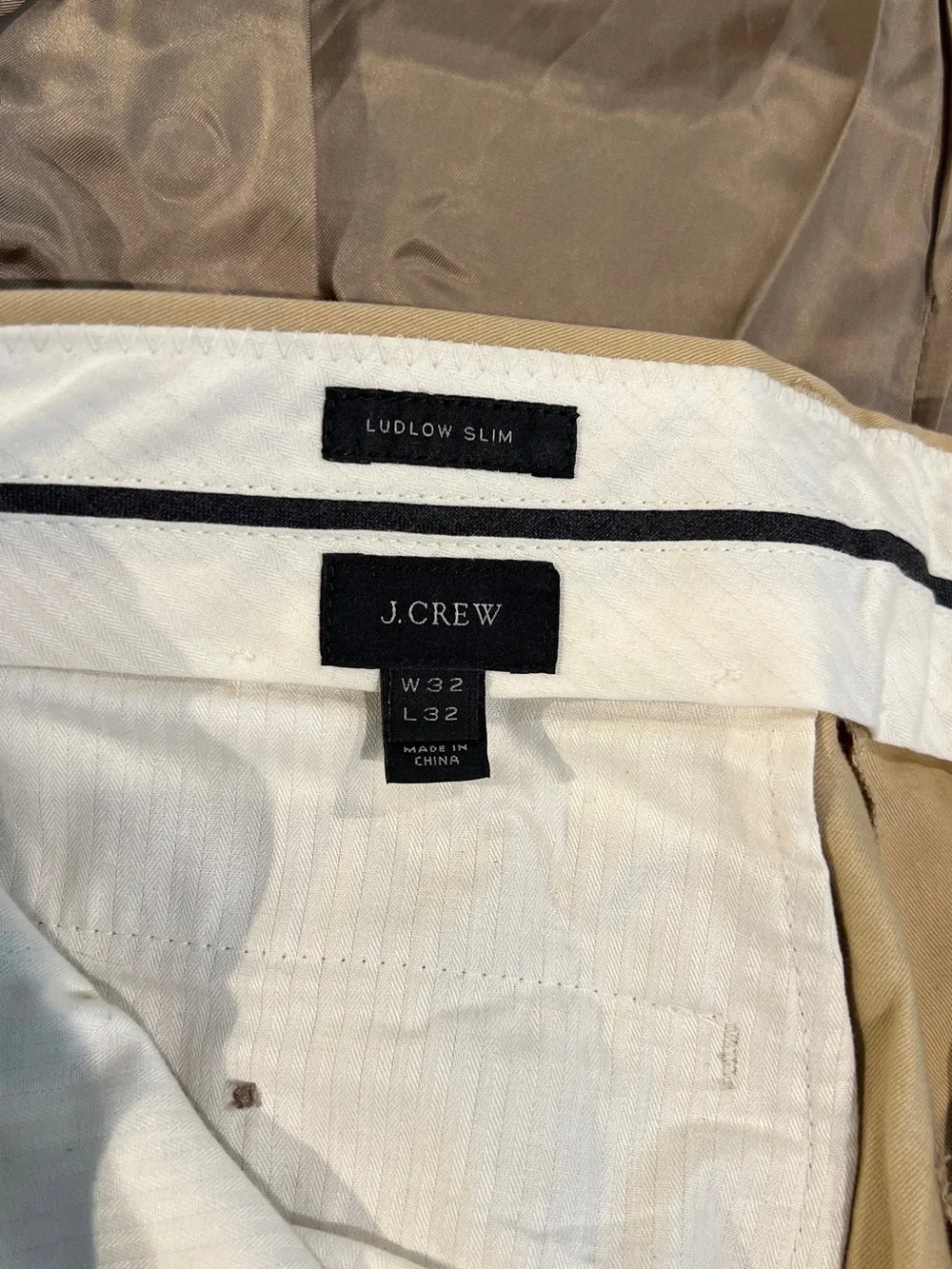 J. Crew Ludlow Shop Khaki Two-Button Suit